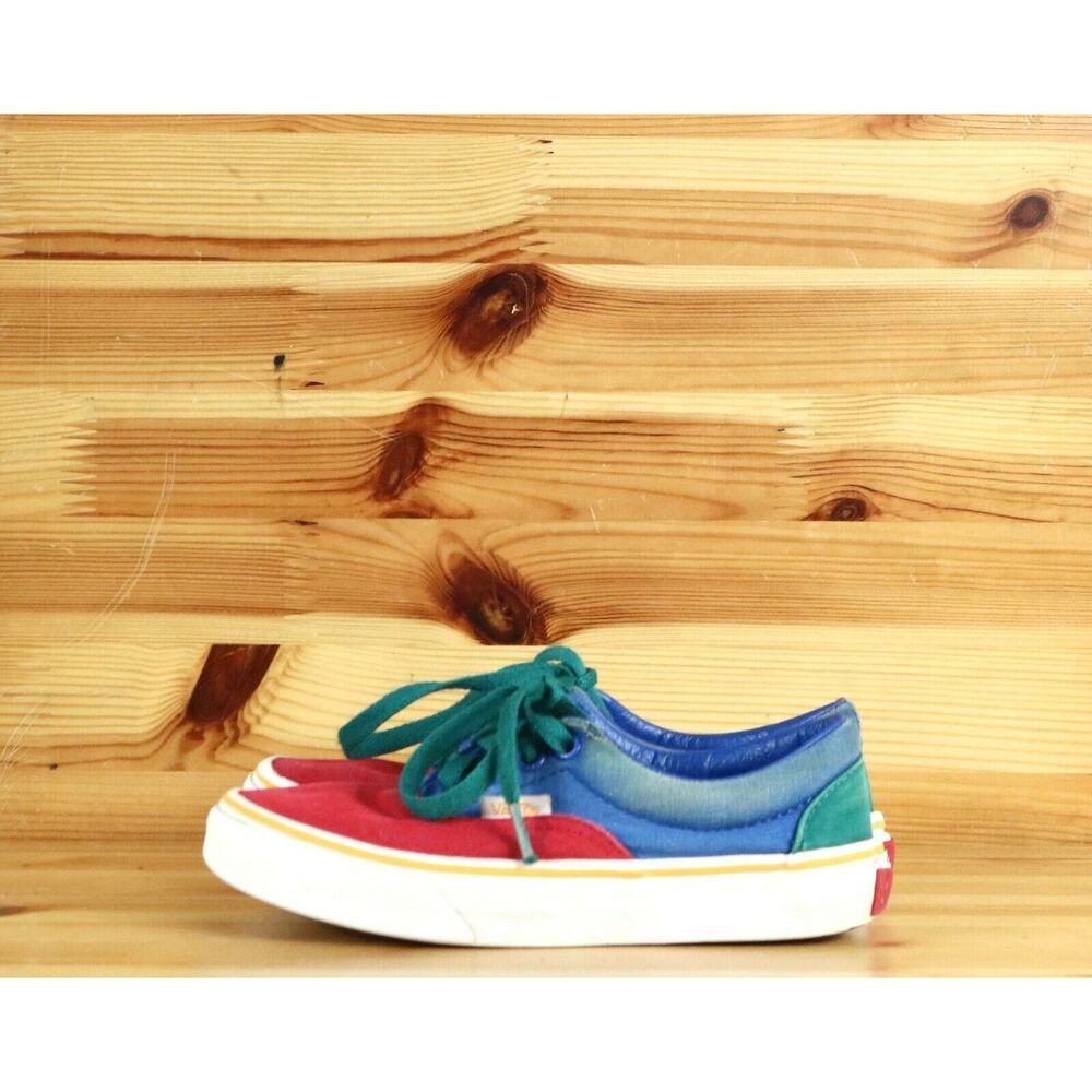 Vans Kids Sneakers Sz 13 Primary Color Block Red Yellow Era Skate Shoes